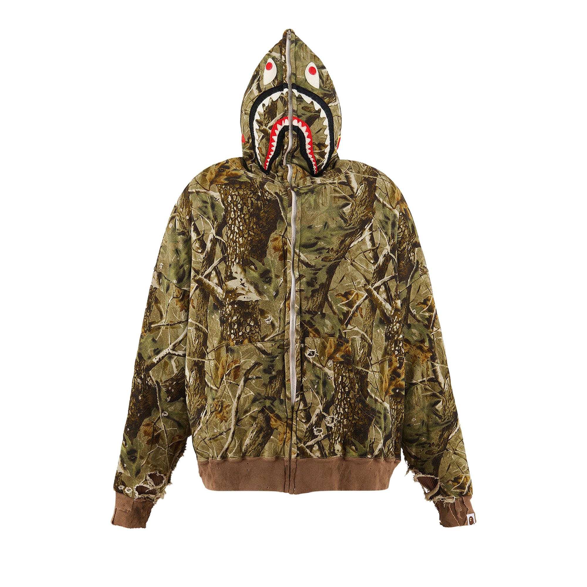 Buy SAINT Mxxxxxx Bape Sahark Zip Hoodie 'Camo' - SM HR1 0000 C38