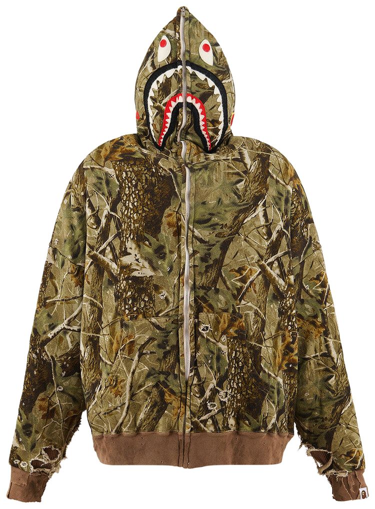 SAINT Mxxxxxx Bape Sahark Zip Hoodie Camo