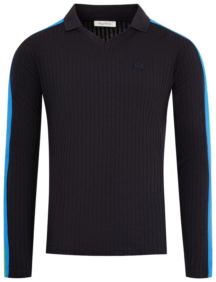 Wales Bonner Roots Polo Shirt Navy