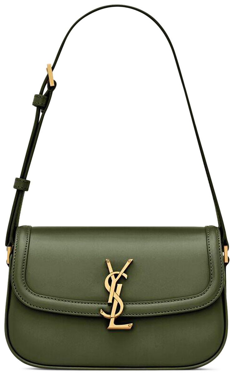 Saint Laurent Solferino Mini In Box Leather Olive Wood