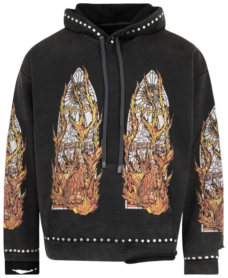 Who Decides War Hardware Hooded Pullover Coal