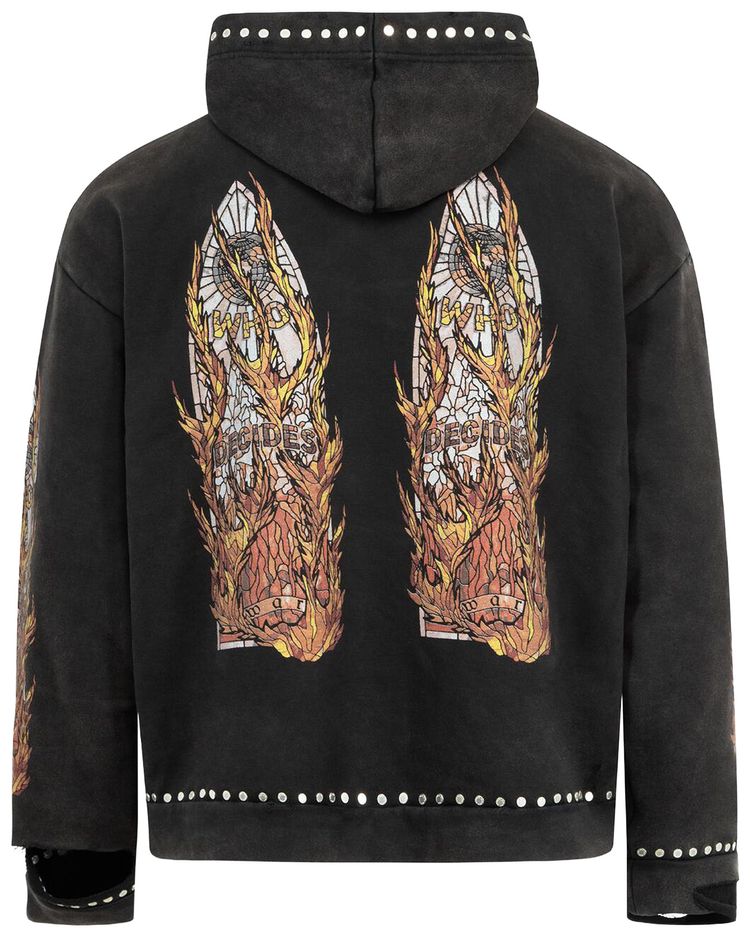 Who Decides War Hardware Hooded Pullover Coal