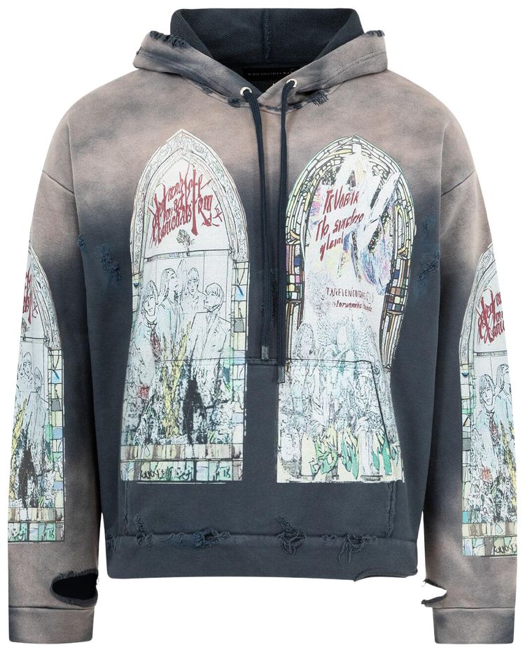 Who Decides War Motley Hooded Pullover Violet