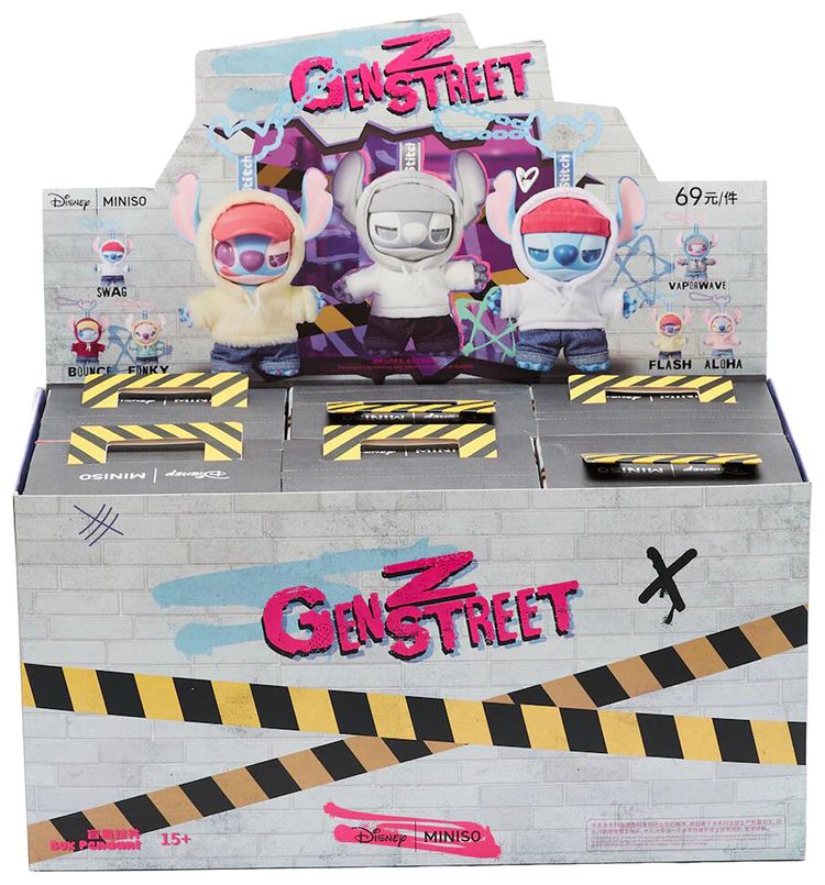 Miniso x Disney Stitch GenZ Street Series Pendant Sealed Case Mystery 6 Blind Boxes