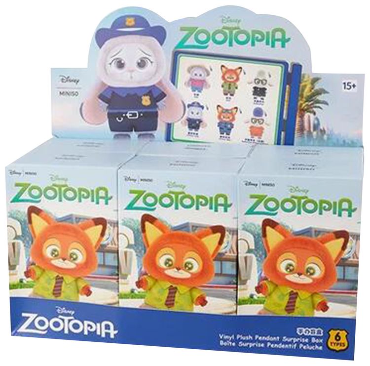 Miniso x Disney Zootopia Series Vinyl Plush Sealed Case Mystery 6 Blind Boxes
