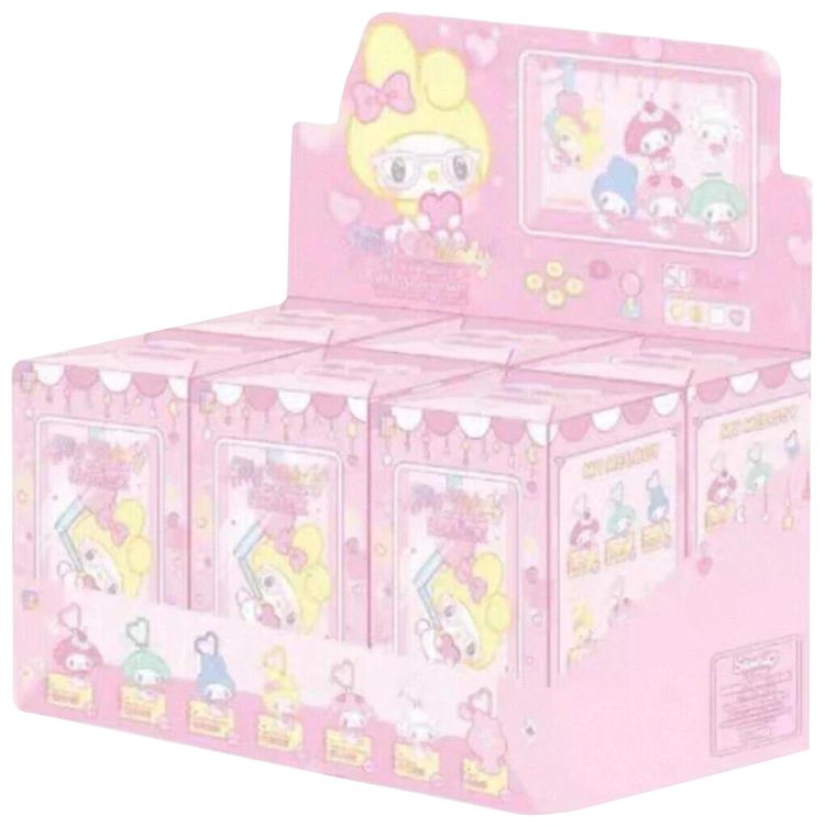 Miniso Top Toy x Sanrio My Melody 50th Anniversary Milk Candy Series Plush Keychains Sealed Case Mystery 6 Blind Boxes