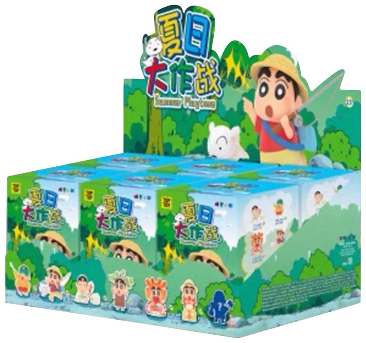 Miniso Top Toy x Crayon Shin Chan Summer Playtime Series Figure Sealed Case Mystery 6 Blind Boxes