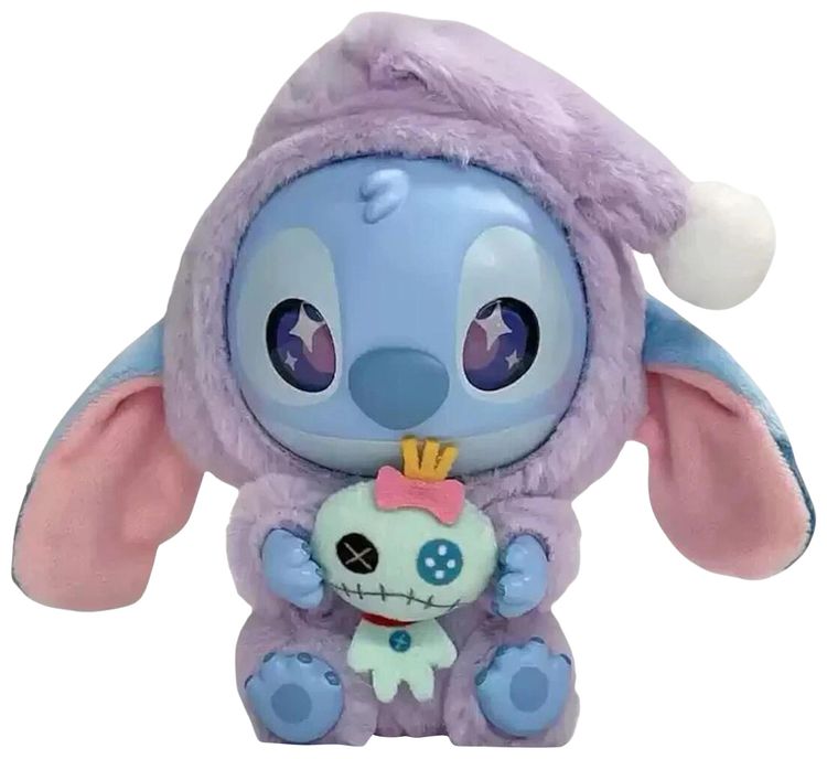 Miniso Top Toy x Disney Stitch Eating Something Before Sleep Plush Keychain Good Company Secret Edition