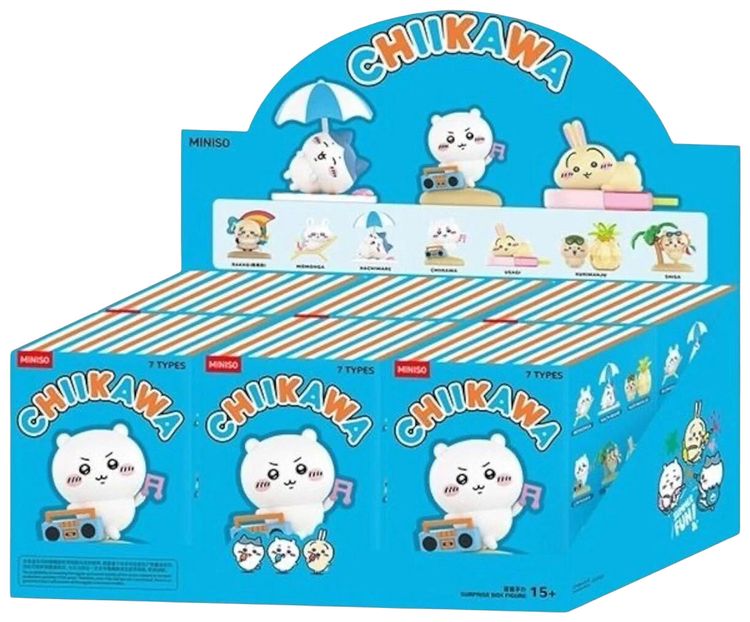 Miniso x Chiikawa Hot Summer Series Figure Sealed Case Mystery 6 Blind Boxes