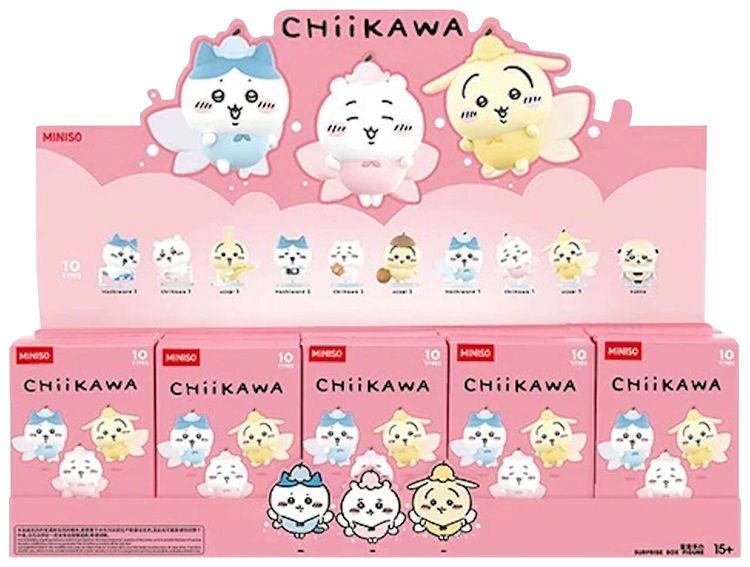 Miniso Top Toy x Chiikawa Happy Partner Series Figure Sealed Case Mystery 10 Blind Boxes