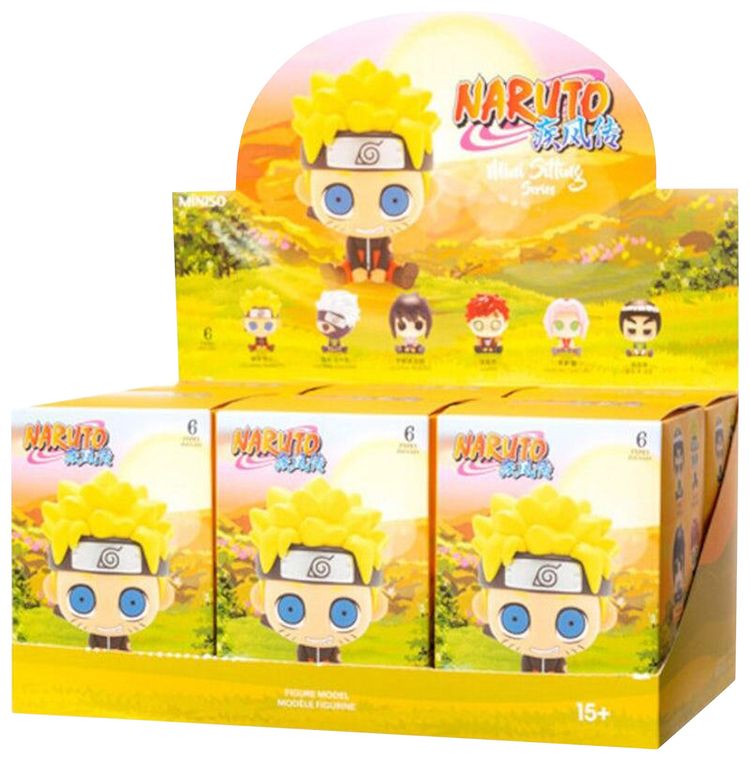 Miniso x Naruto Shippuden Mini Sitting Series Figure Sealed Case Mystery 6 Blind Boxes