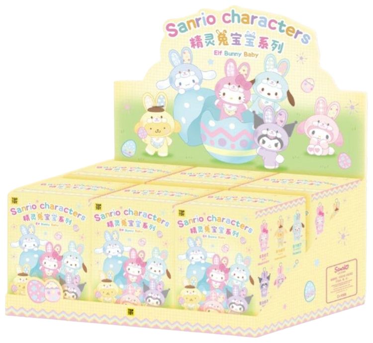 Miniso Top Toy x Sanrio Characters Elf Bunny Baby Vinyl Plush Keychains Sealed Case Mystery 6 Blind Boxes