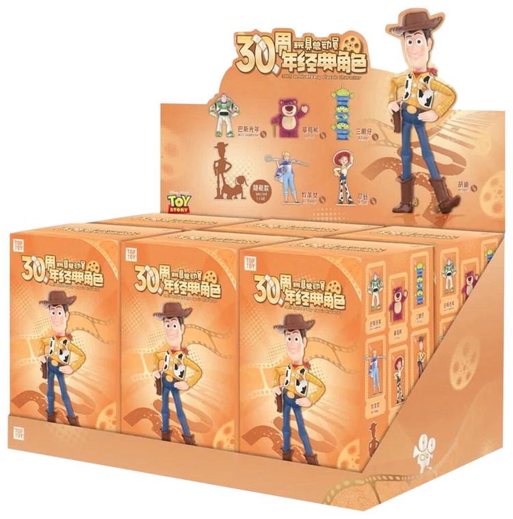 Miniso Top Toy x Disney Pixar Toy Story 30th Anniversary Classic Character Series Figure Sealed Case Mystery 6 Blind Boxes