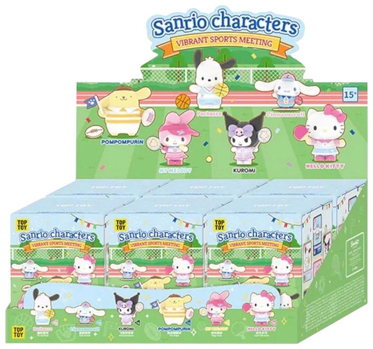Miniso Top Toy x Sanrio Characters Vibrant Sports Meeting Series Figure Sealed Case Mystery 6 Blind Boxes