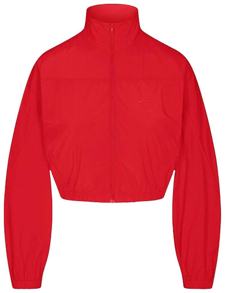 NikeSKIMS Woven Nylon Crop Jacket Ruby