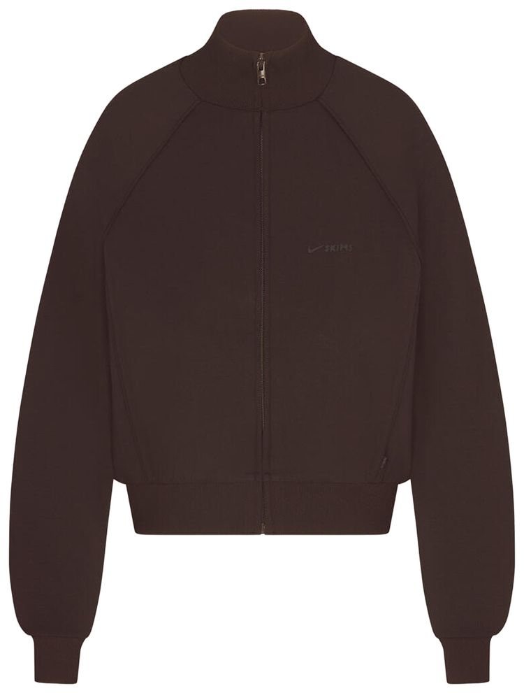 NikeSKIMS Matte Tricot Track Jacket Dark Roast