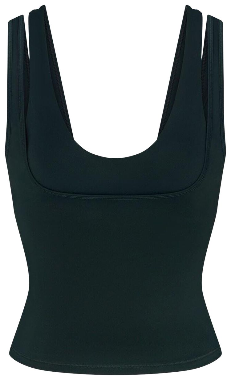 NikeSKIMS Matte Double Strap Scoop Tank Top Dark TealDark Teal