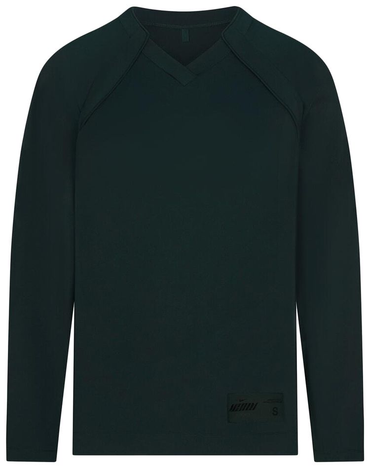NikeSKIMS Airy Oversized V Neck Long Sleeve Top Dark TealDark Teal
