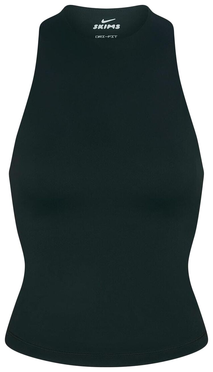 NikeSKIMS Matte Mock Neck Racerback Tank Top Dark TealDark Teal