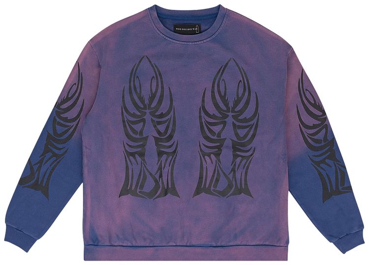 Who Decides War Winged Logo Hooded Sweatshirt Purple