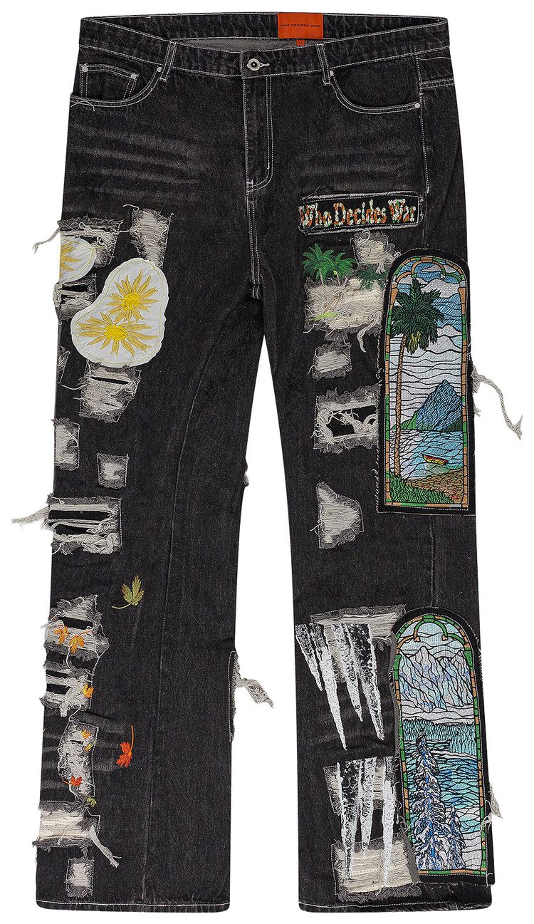 Who Decides War Four Seasons Fusion Straight Fit Jeans Black