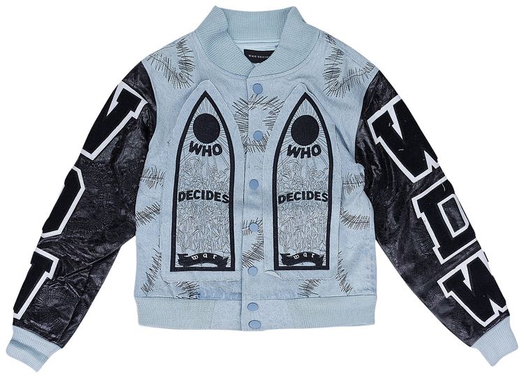 Who Decides War Namesake Varsity Jacket Blue