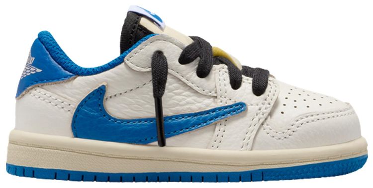 Fragment Design x Travis Scott x Air Jordan 1 Retro Low OG SP TD Sail Military Blue