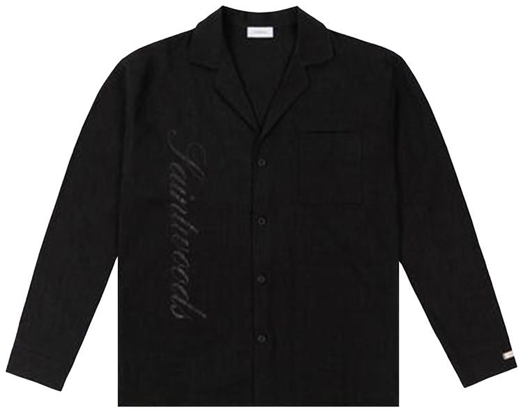 Saintwoods Linen Pyjama Top Black