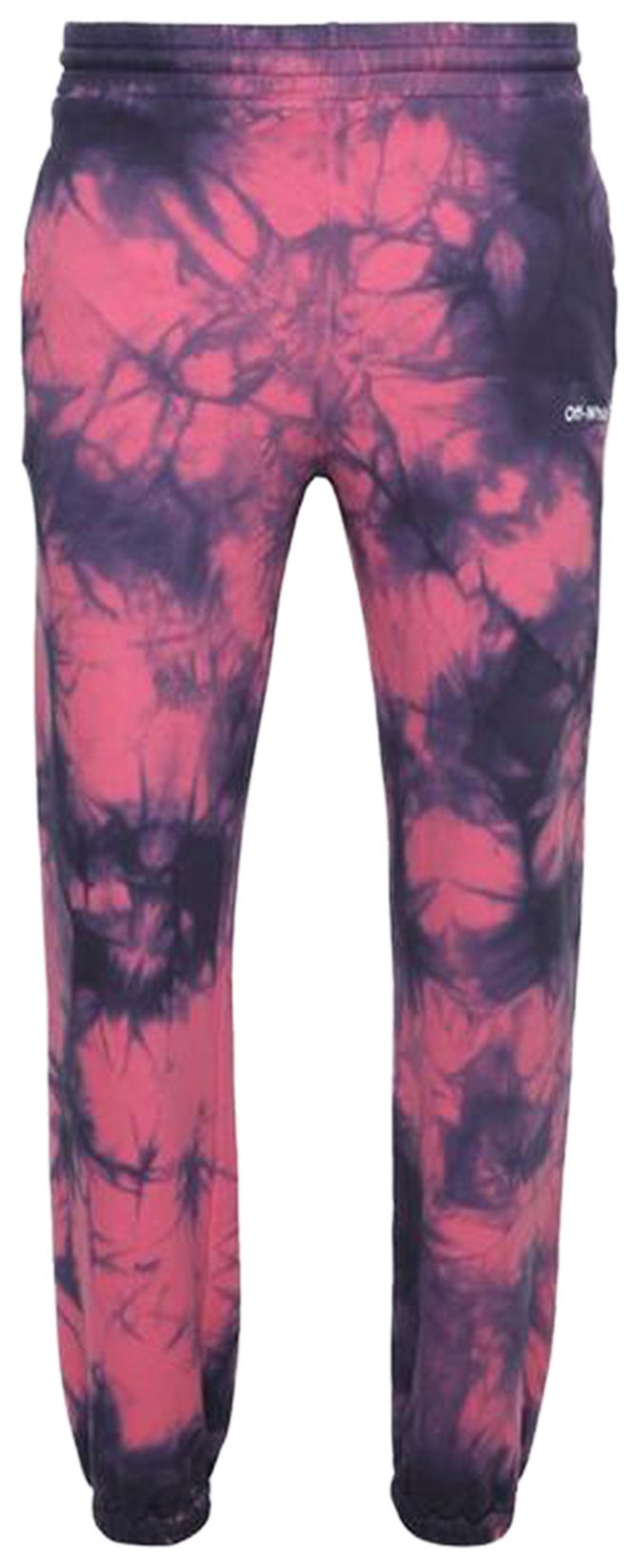 Off White Diag Tie Dye Slim Sweatpant FuschiaWhite