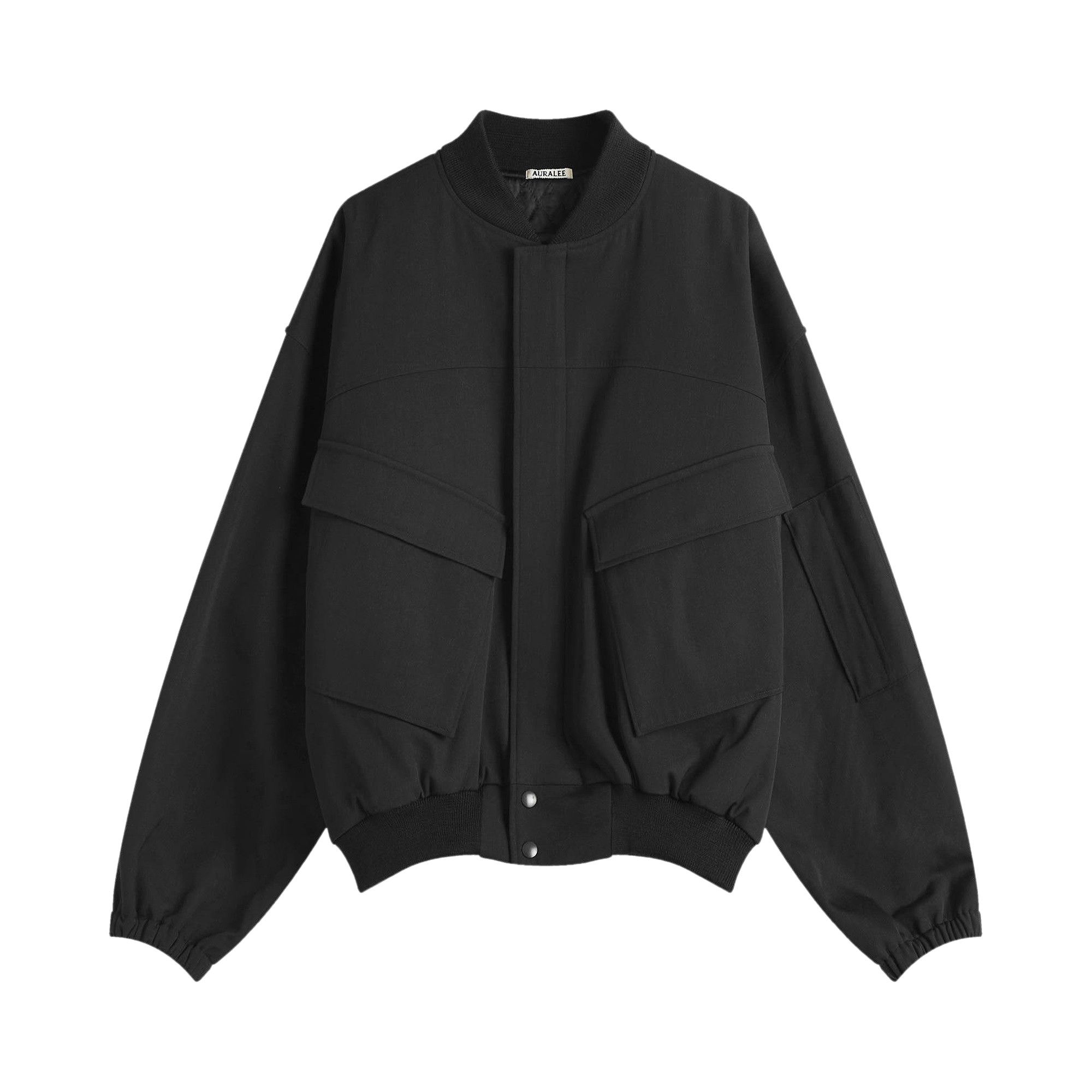 Buy Auralee Light Wool Max Gabardine Chambray Padded Flight