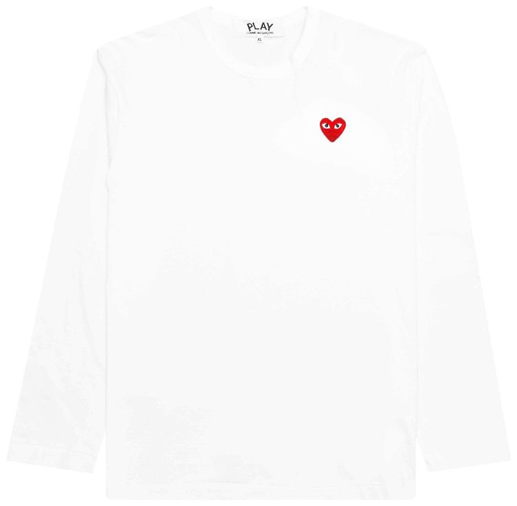 Comme des Garcons Play Small Heart Short Sleeve Shirt Stripe Blue