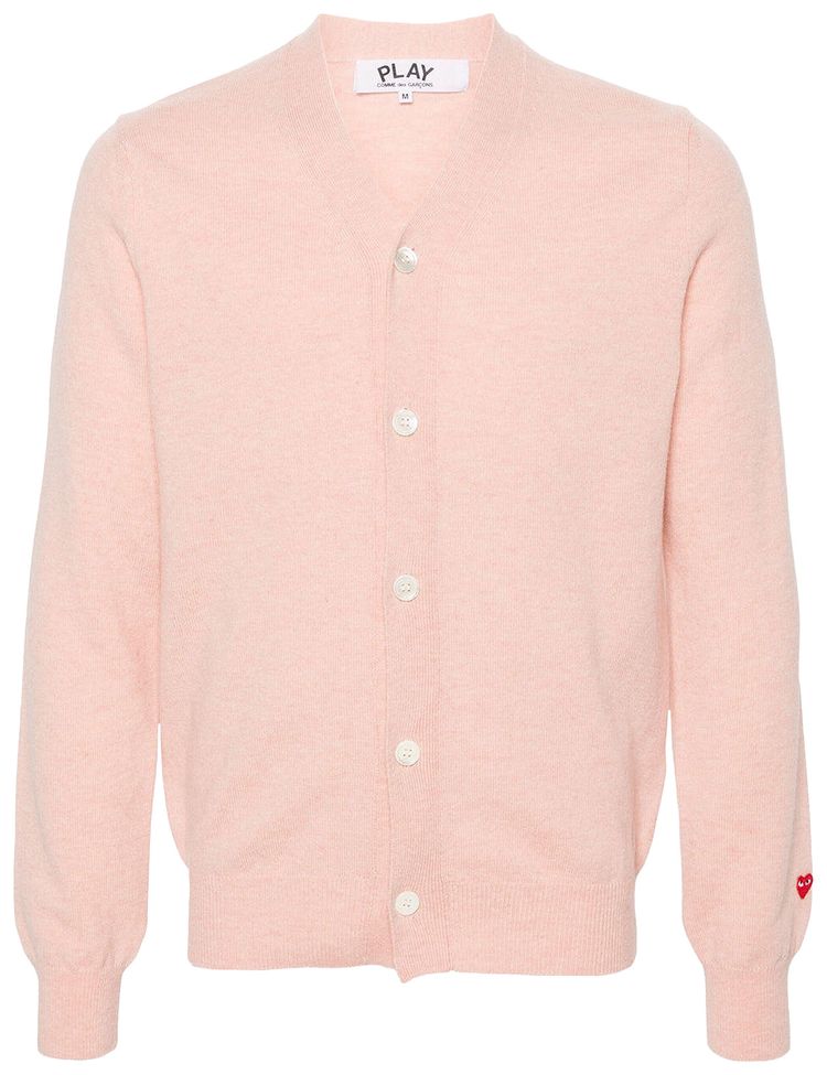 Comme des Garcons Play Knit Cardigan Light Pink