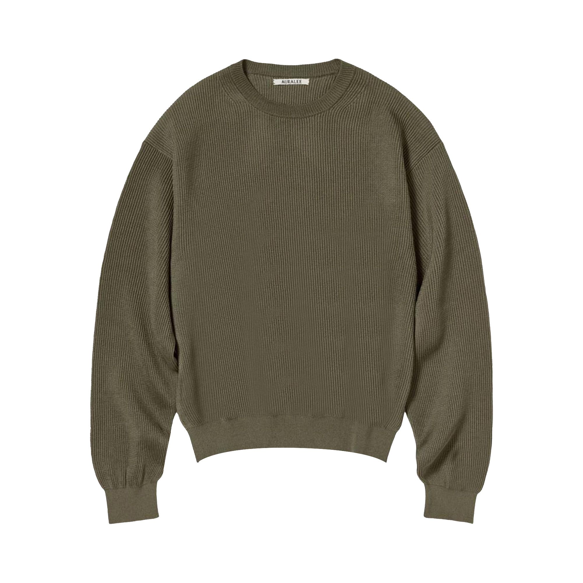 25ss AURALEE 4 FLAT YARN RIB KNIT P/O A25SP01SY リブニット 