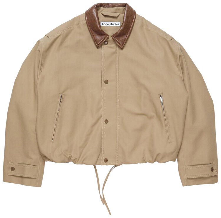 Acne Studios Double Cotton Twill Jacket Khaki Beige