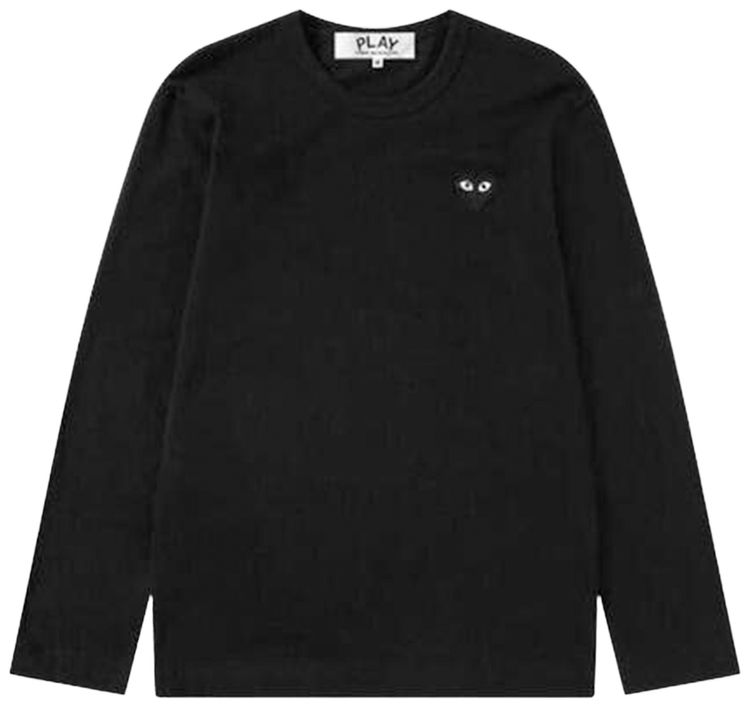 Comme des Garcons Play Small Heart Long Sleeve T Shirt Black