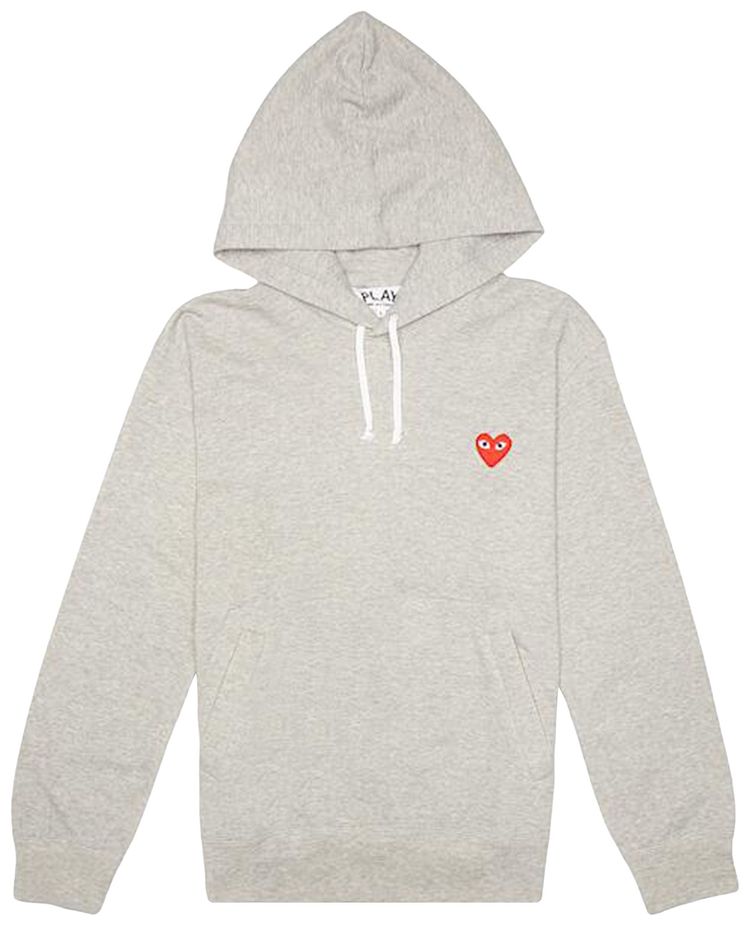 Comme des Garcons Play Small Heart Hooded Sweatshirt Grey