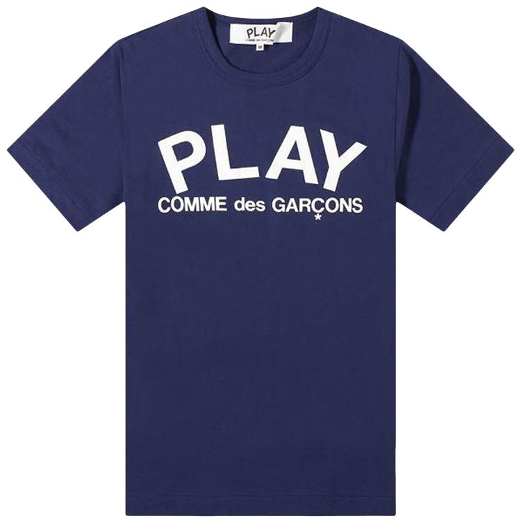 Comme des Garcons Play Logo T Shirt Dark Navy