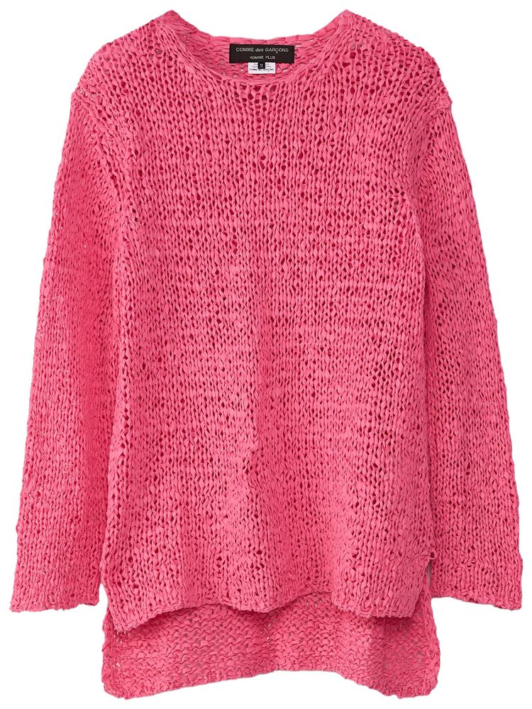 Comme des Garcons Homme Plus Loose Knit Sweater Pink