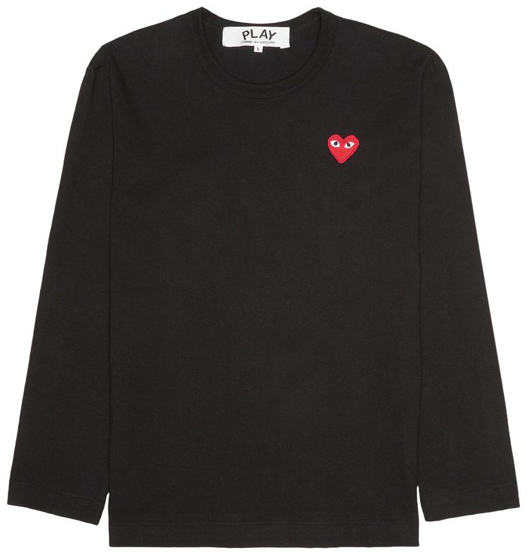 Comme des Garcons Play Small Heart Knitted Sweater Black