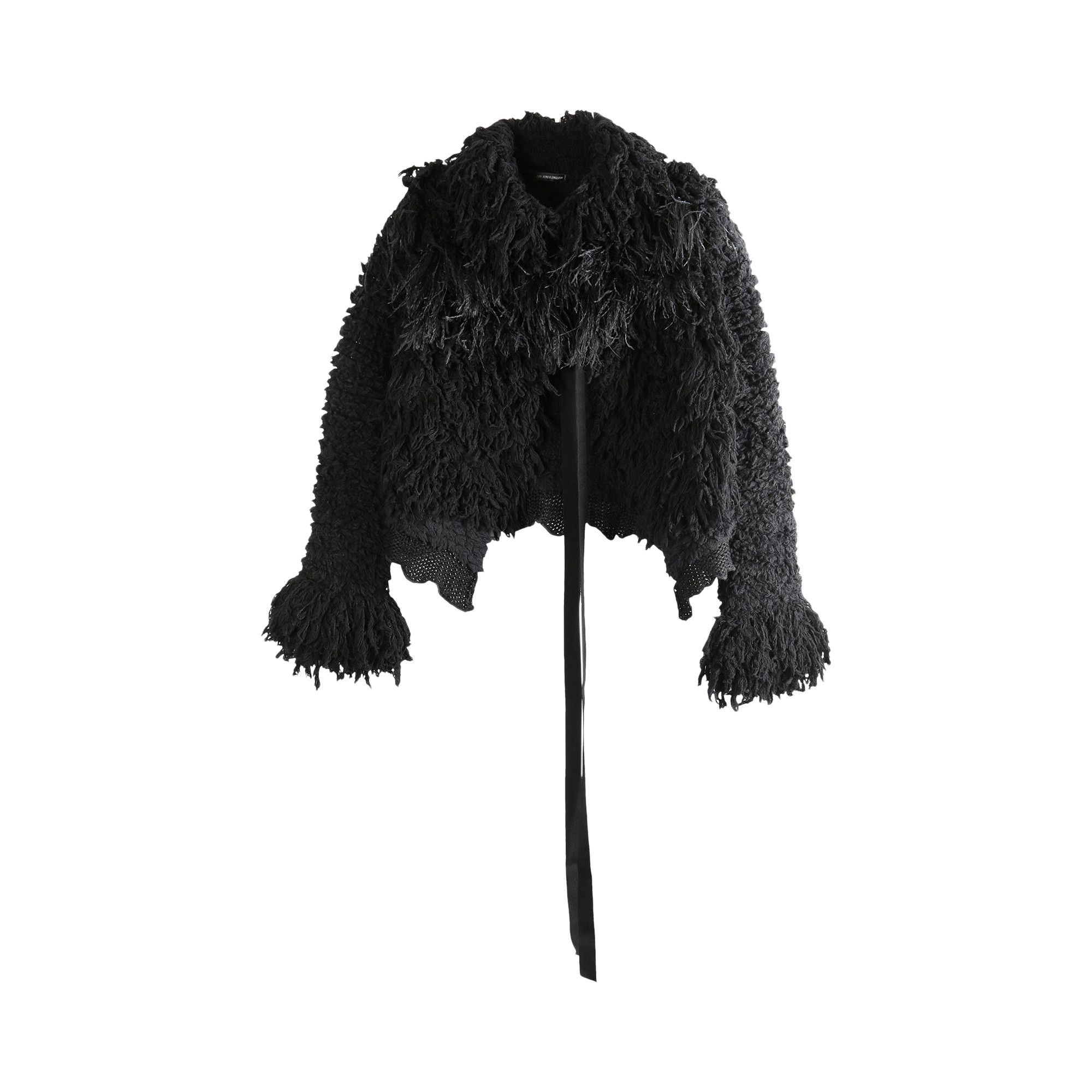 Buy Ann Demeulemeester Ieke Knitted Jacket 'Black' - 2502 W KN60