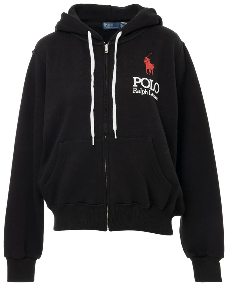 Polo Ralph Lauren Island Fleece Hooded Full Zip Sweatshirt Polo Black