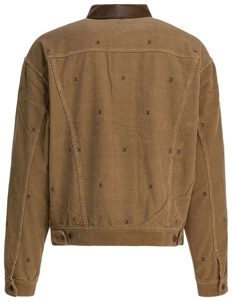 CELINE Oversized Trucker Jacket Light CoffeeLight Stone Wash