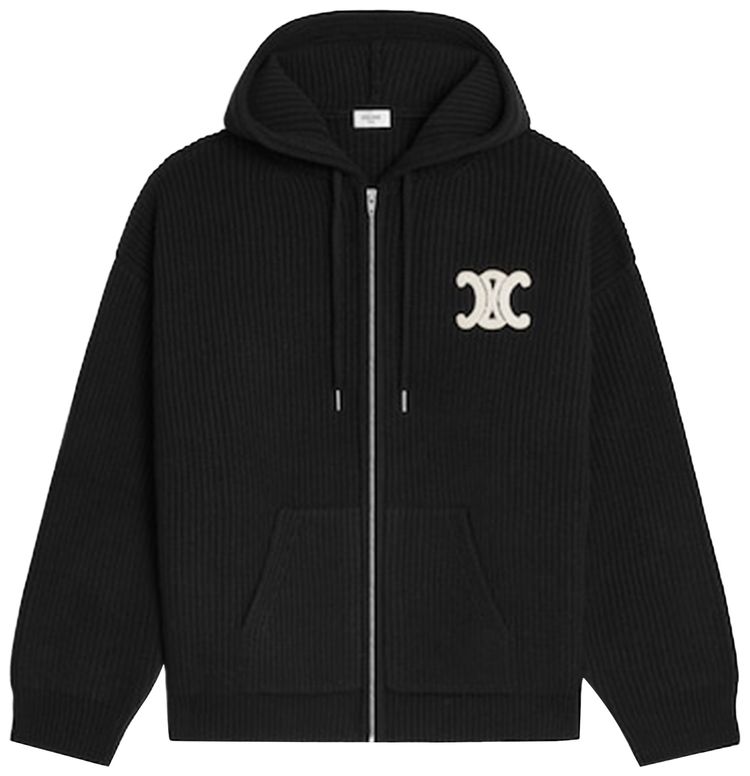 CELINE Hooded Cardigan Black