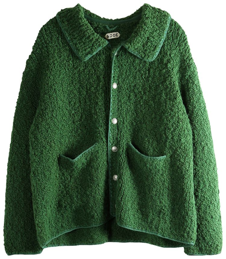 Bode Moppet Cardigan Green