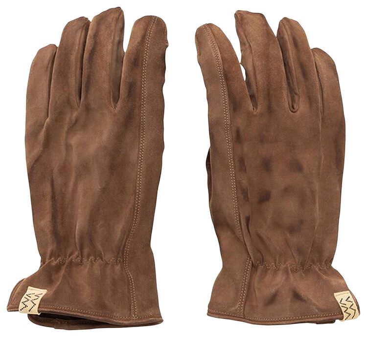 Visvim Leather Gloves DMGD Brown