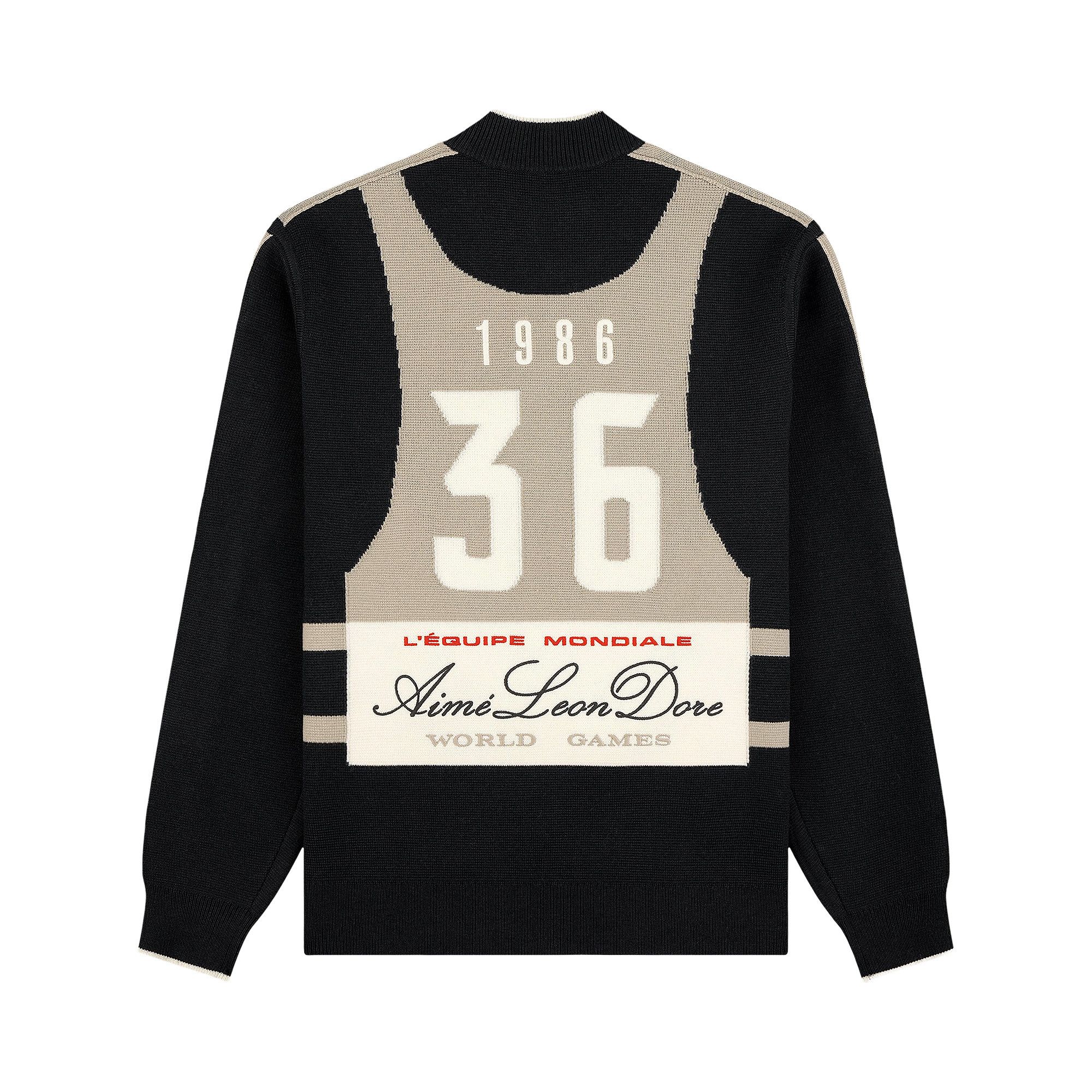Buy Aimé Leon Dore Full Zip Alpine Ski Sweater 'Jet Black