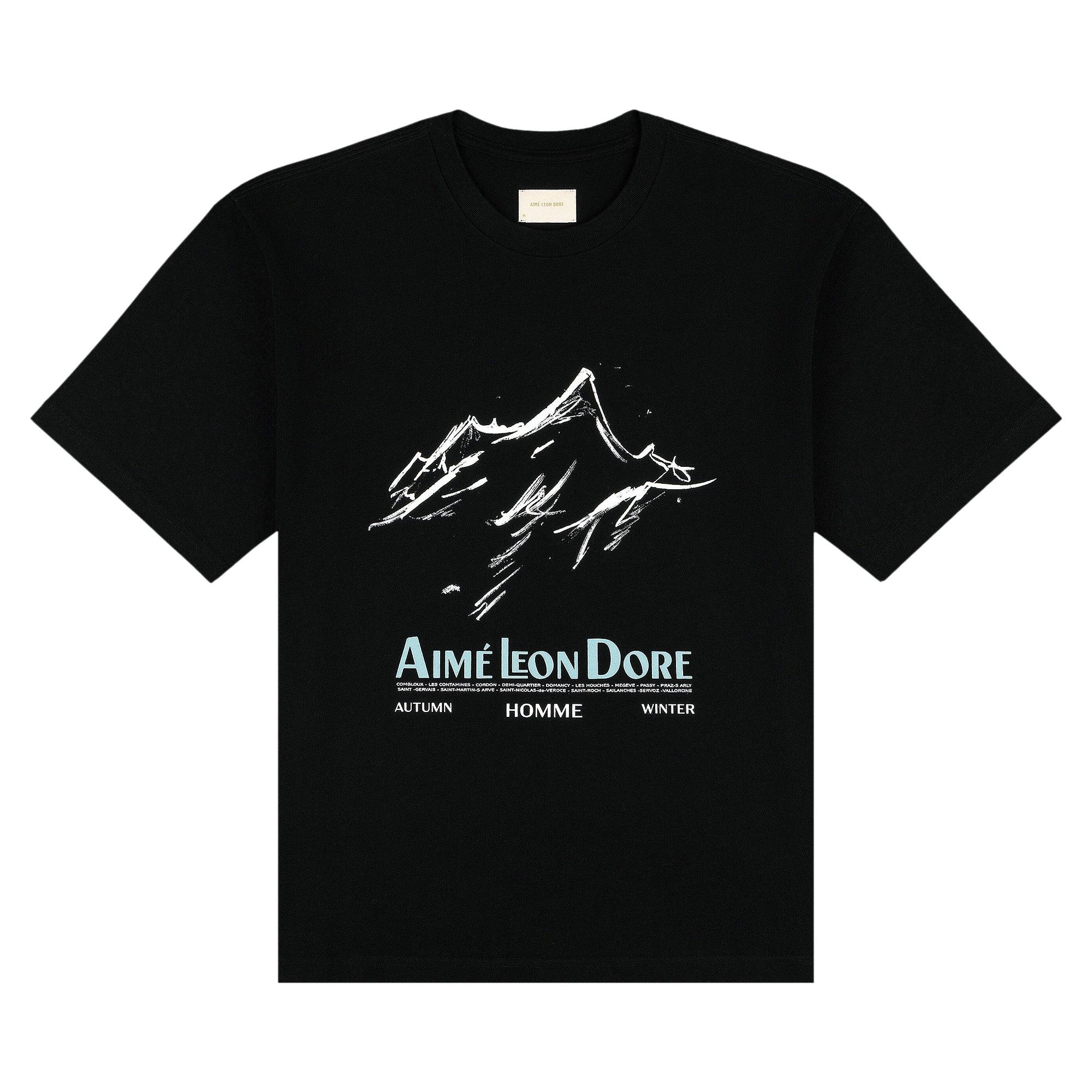 Buy Aimé Leon Dore Summit Tee 'Jet Black' - FW25CT022 JET | GOAT