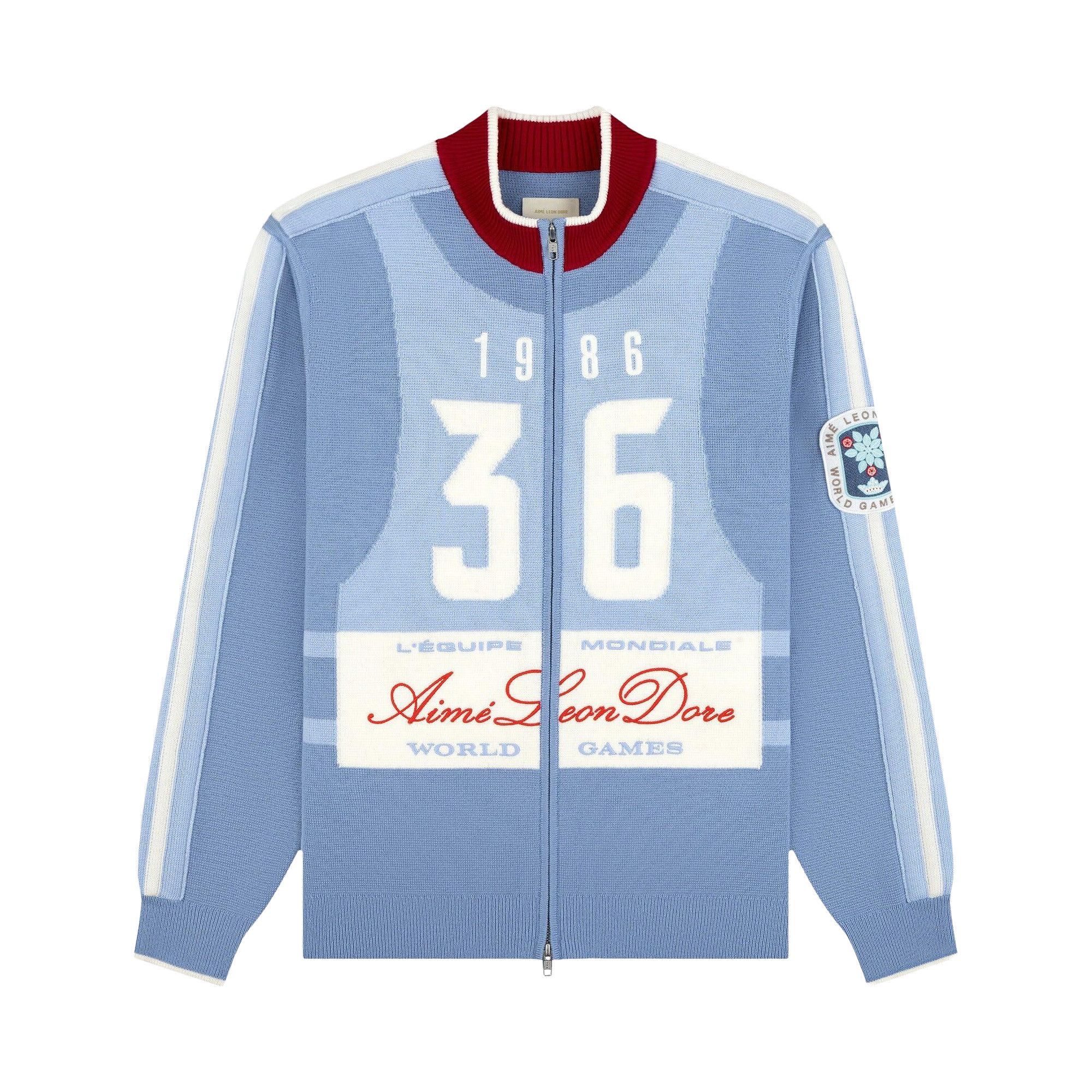 Buy Aimé Leon Dore Full Zip Alpine Ski Sweater 'Forever Blue