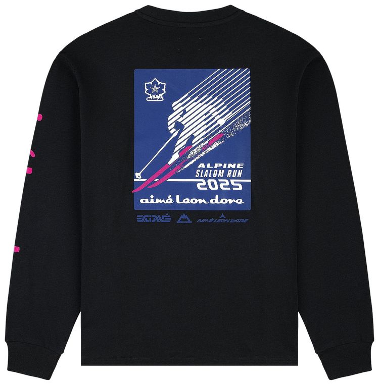 Aime Leon Dore Long Sleeve Alpine Ski Tee Jet Black