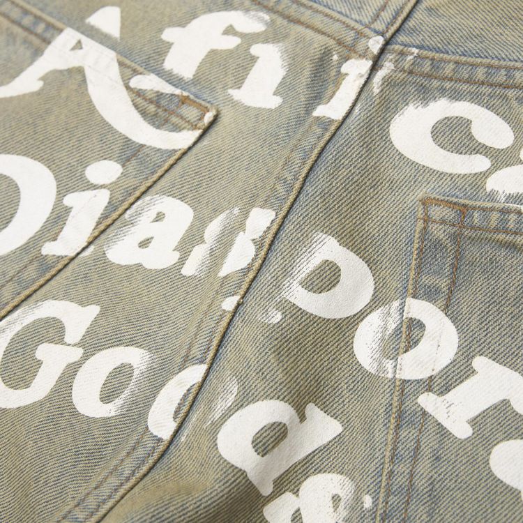 Denim Tears Rolling Stones AOP Denim Pant Light Wash